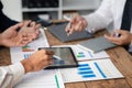 Group business people are having a meeting and planning their business together in the conference room, leaders of startup Royalty Free Stock Photo