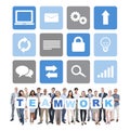 Group of Business People Holding Word Teamwork Royalty Free Stock Photo
