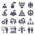 Group of business people icons set. Royalty Free Stock Photo