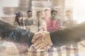 Group of business people making handshake agreement. Royalty Free Stock Photo