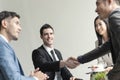 Group of business people making handshake agreement. concept partner to business Royalty Free Stock Photo