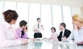 Group of business people at meeting Royalty Free Stock Photo