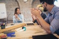 Group of business people meeting in corporate conference room Royalty Free Stock Photo