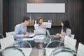 Group of business people meeting in a meeting room, sharing their ideas, Multi ethnic Royalty Free Stock Photo