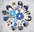 Group of Business People in Meeting Photo Illustration Royalty Free Stock Photo