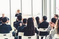 Group of business people meeting in a seminar conference Royalty Free Stock Photo