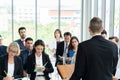 Group of business people meeting in a seminar conference Royalty Free Stock Photo