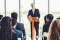 Group of business people meeting in a seminar conference Royalty Free Stock Photo