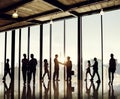 Group of Business People in Office Building Royalty Free Stock Photo