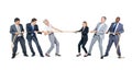 Group of Business People Pulling Rope Royalty Free Stock Photo