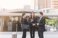 Group of Business people shaking hands,Teamwork finishing up a meeting partners greeting each other after signing contract Royalty Free Stock Photo