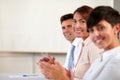 Group of business people smiling at you Royalty Free Stock Photo