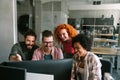 Group of business people and software developers working as a team in office Royalty Free Stock Photo