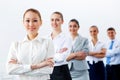 Group of business people standing in row Royalty Free Stock Photo