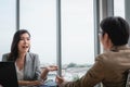 Group of Business People Team are Meeting Discussing and  Presentation Together Their Project in Conference Room. Professional Royalty Free Stock Photo