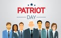 Group of Business People Team National USA Patriot Day Banner Royalty Free Stock Photo