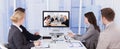 Group Of Business People In Video Conference Royalty Free Stock Photo