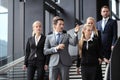 Group of business people walking at stairs Royalty Free Stock Photo