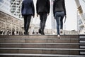 Group of Business people Walking up the stairs the way Royalty Free Stock Photo