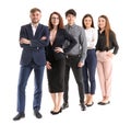 Group of business people on white background