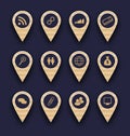 Group business pictogram icons for design your web