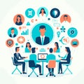 Group business team video conference meeting Royalty Free Stock Photo