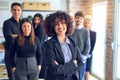 Group of business workers smiling happy and confident Royalty Free Stock Photo