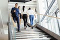 Group of businessman walking and taking stairs Royalty Free Stock Photo