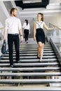 Group of businessman walking and taking stairs Royalty Free Stock Photo