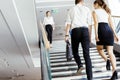 Group of businessman walking and taking stairs Royalty Free Stock Photo