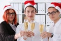 A group of businesspeople celebrating Christmas Royalty Free Stock Photo