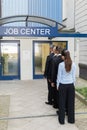 Businesspeople Outside The Job Center