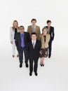 Group Of Businesspeople In Triangle Formation Royalty Free Stock Photo