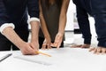 Group of businesspeople working at a table in the office Royalty Free Stock Photo