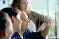 Group of businesspersons discussing work Royalty Free Stock Photo