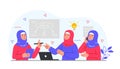 Group of businesswoman in hijab