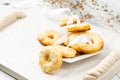 Group of Butter Biscuits Round Shape, Shortbread Royalty Free Stock Photo