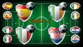 Group C - Spain, Italy, Ireland, Croatia. Royalty Free Stock Photo