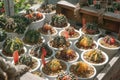 Group of cactus pot beside window Royalty Free Stock Photo