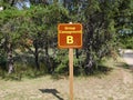 Group Camping Site B Sign Royalty Free Stock Photo