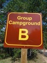 Group Camping Site B Sign Royalty Free Stock Photo