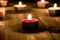 Group of candels burning in the night Royalty Free Stock Photo