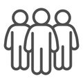 Group of candidates line icon. Human resources selection outline style pictogram on white background. Team of the best Royalty Free Stock Photo