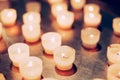 Group Of Candles In Church. Candles Light Background