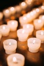 Group Of Candles In Church. Candles Light Background Royalty Free Stock Photo