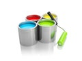 Group of cans of paint