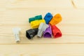 Group of caps for rj45 cable for transmitting internet signal multi-colored nozzle