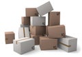 Group of cardboard boxes.