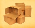 Group of cardboard boxes