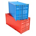 Group cargo containers Royalty Free Stock Photo